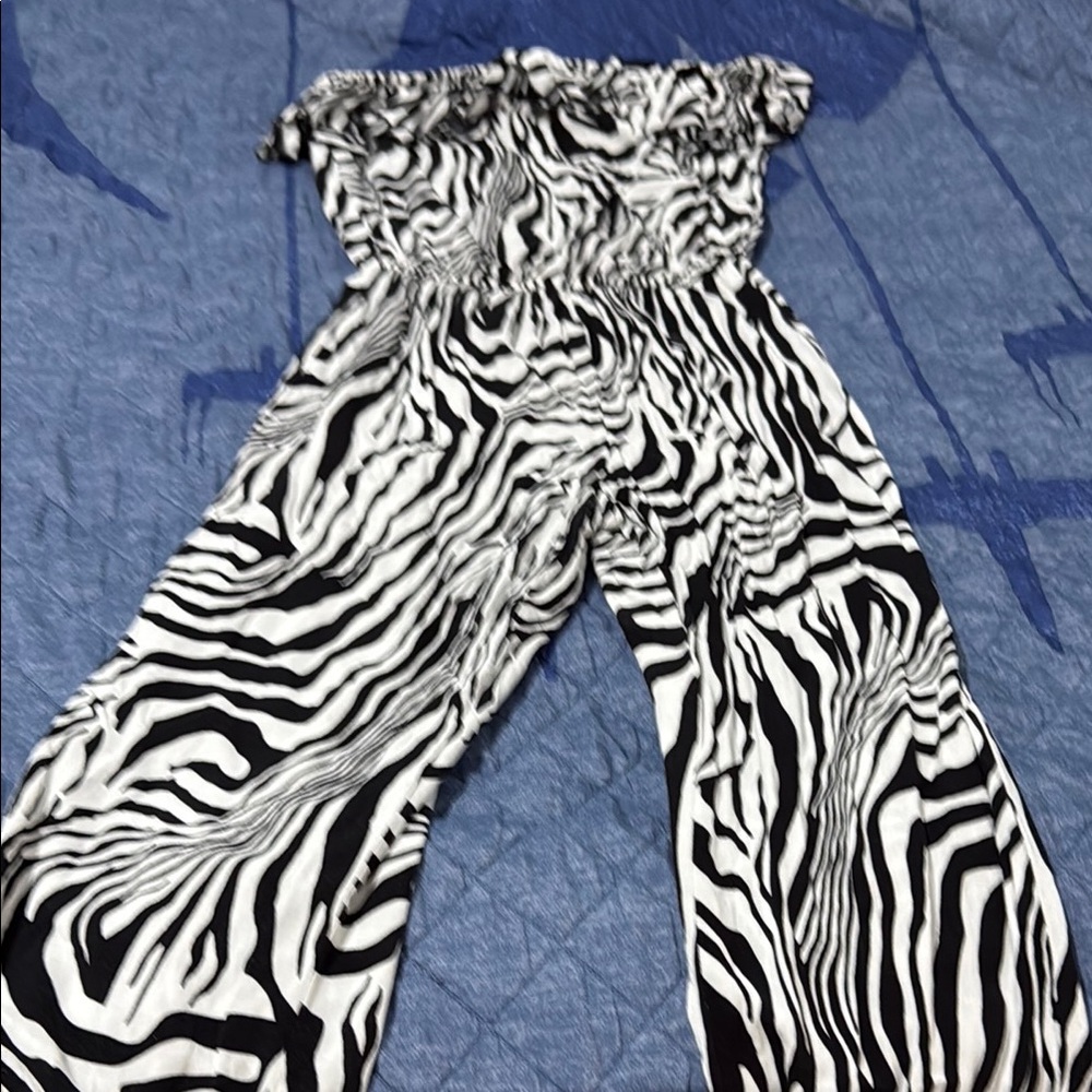 Rainbow Black and White Zebra Jumpsuit